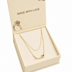 Golden Fishbone Layered Necklace
