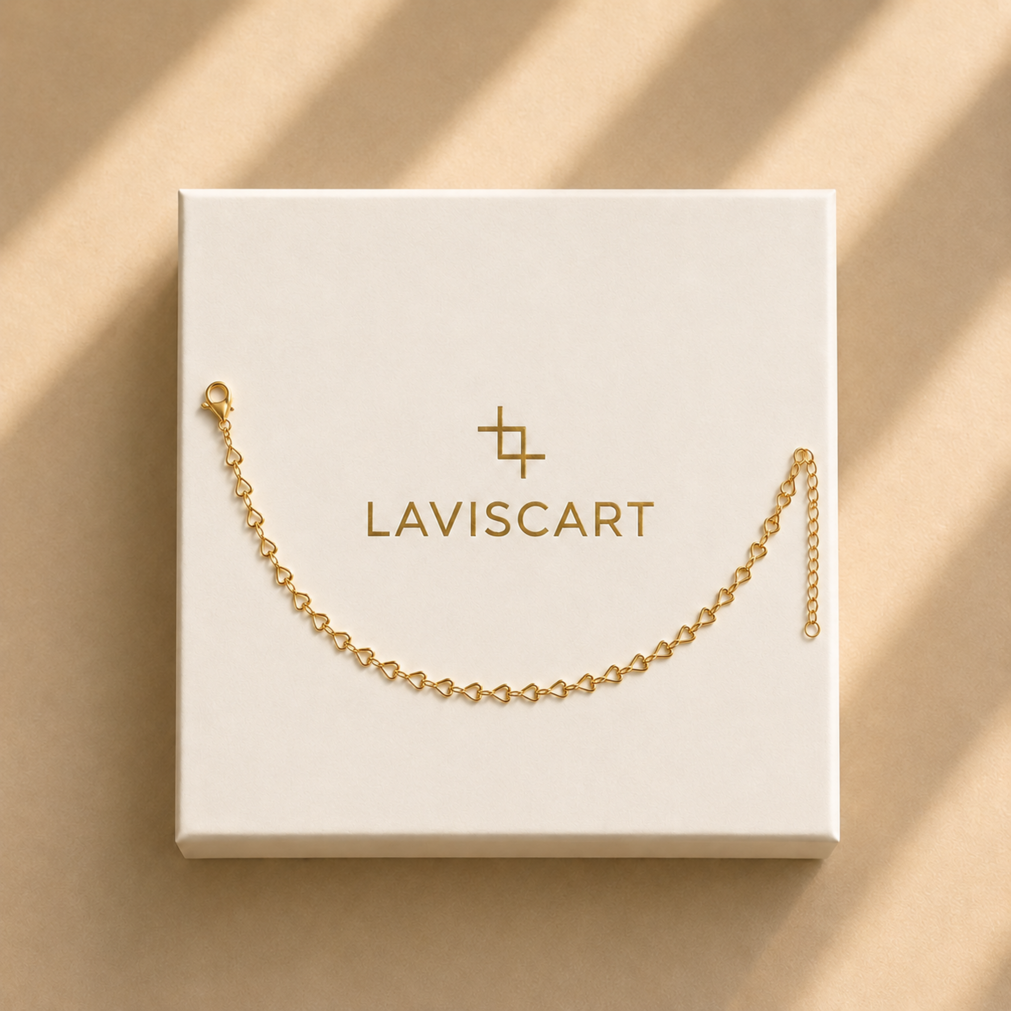 Golden Heart Link Anklet