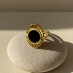 Midnight Disc Ring - 18kGold (Demi Fine)