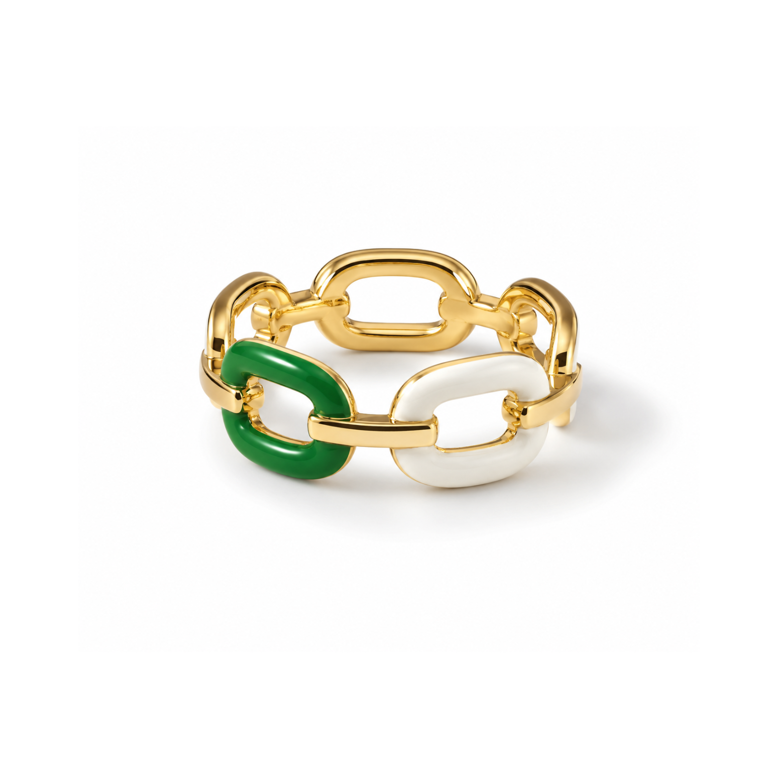 Dual Enamel Link Ring