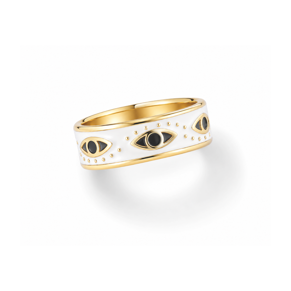 Wave Textured 18K Gold Plated Ring