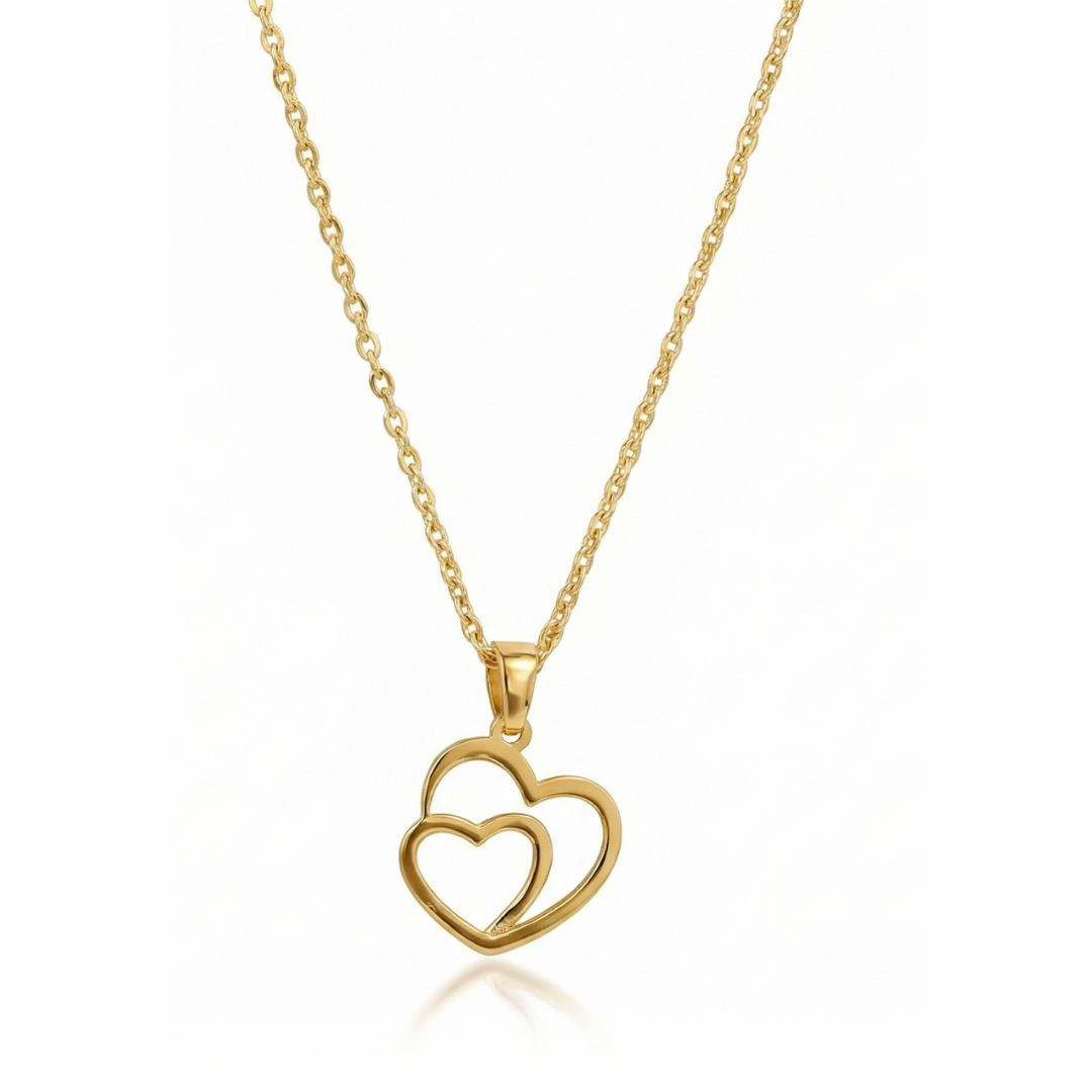 Two Hearts Pendant Necklace