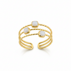 Triple Glow ring - 18k Gold (Demi Fine)