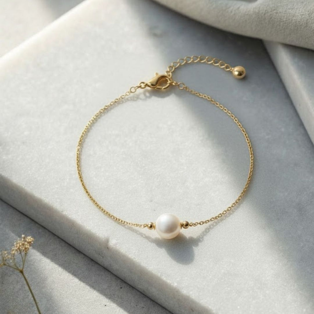 Golden Glow Pearl Bracelet