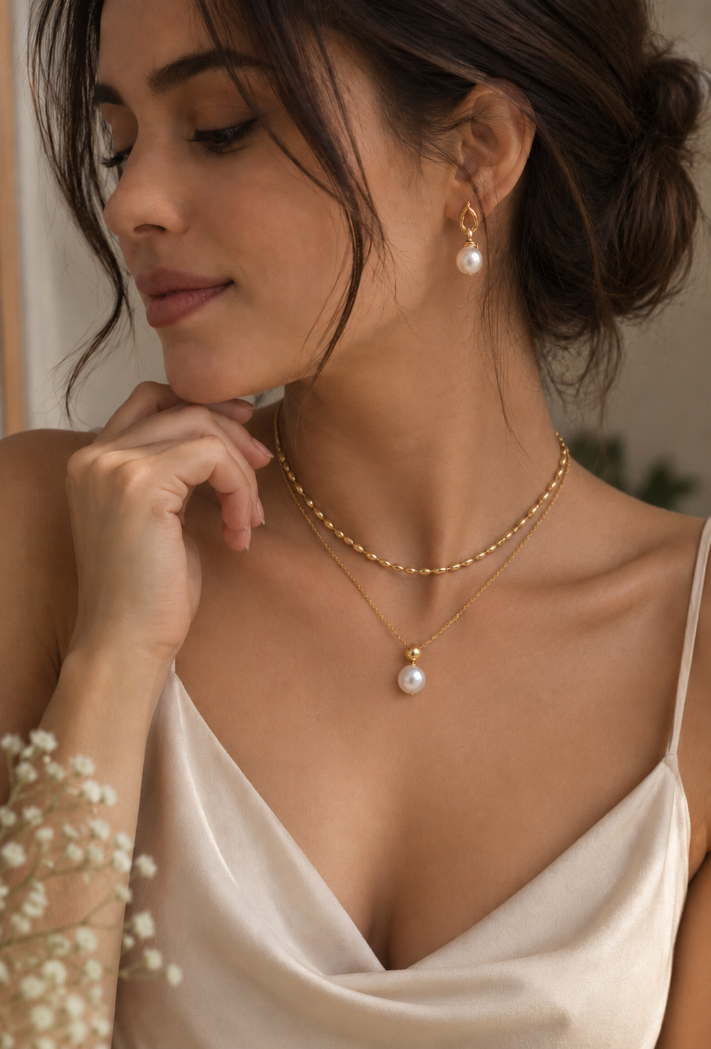 Lustre Necklace - 18K Gold (Demi Fine)