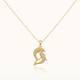 Dolphin Duo Necklace - 18K Gold (Demi Fine)