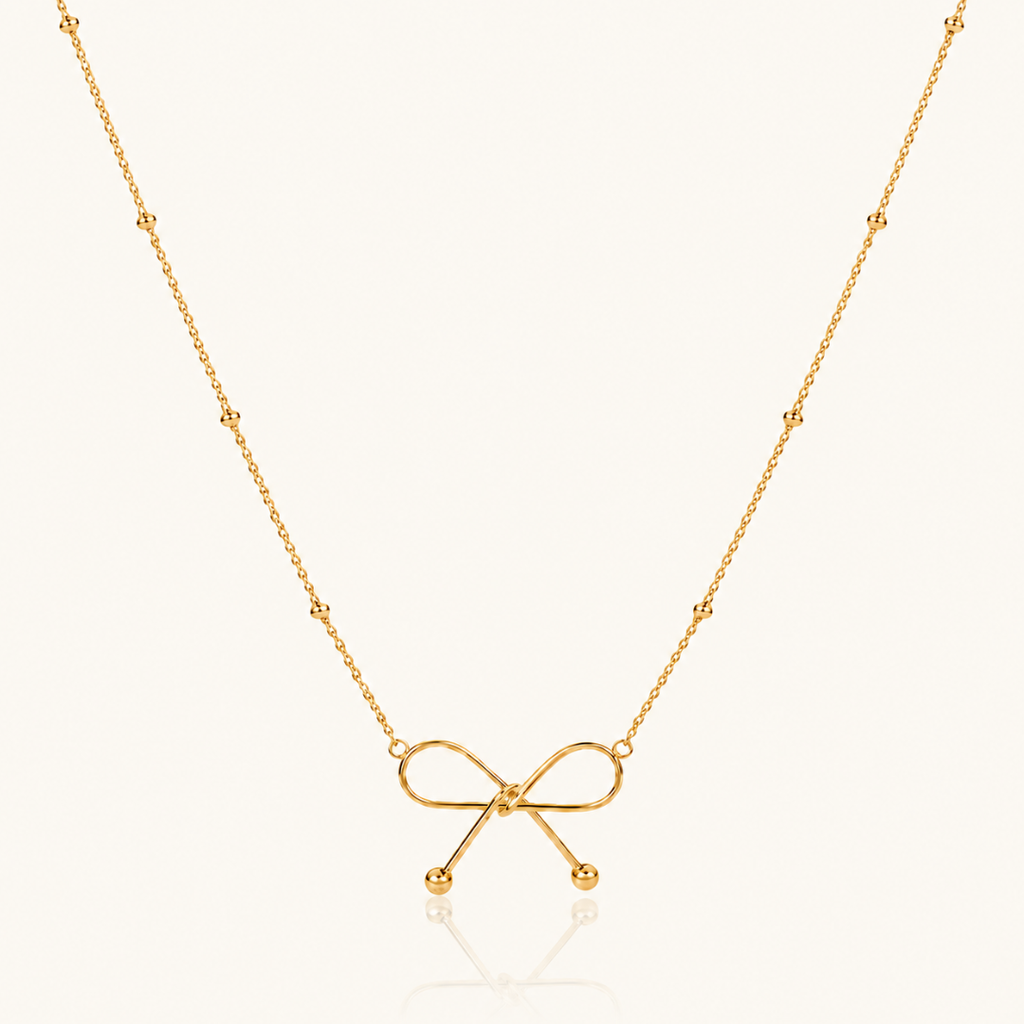 Bow Drape necklace - 18k Gold (Demi Fine)
