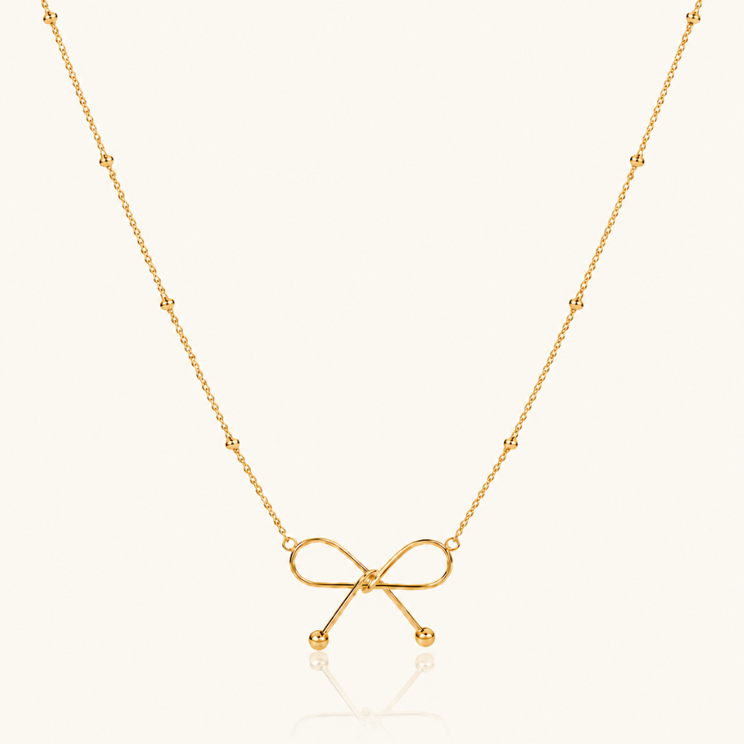 Bow Drape necklace - 18k Gold (Demi Fine)