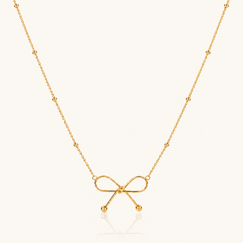 Bow Drape necklace - 18k Gold (Demi Fine)