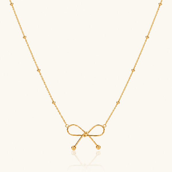 Bow Drape necklace - 18k Gold (Demi Fine)