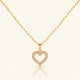 Golden Halo Heart Necklace