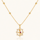 Crystal Rose Frame Necklace