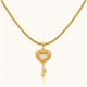 Golden Key to Heart Necklace
