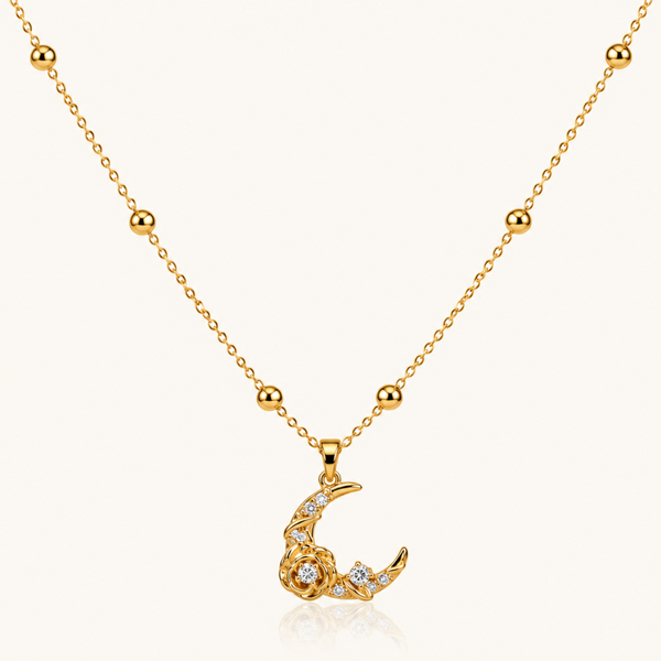 Luna Bloom Necklace - 18k Gold ( Demi Fine )