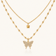 Crystal Flutter Layered Necklace