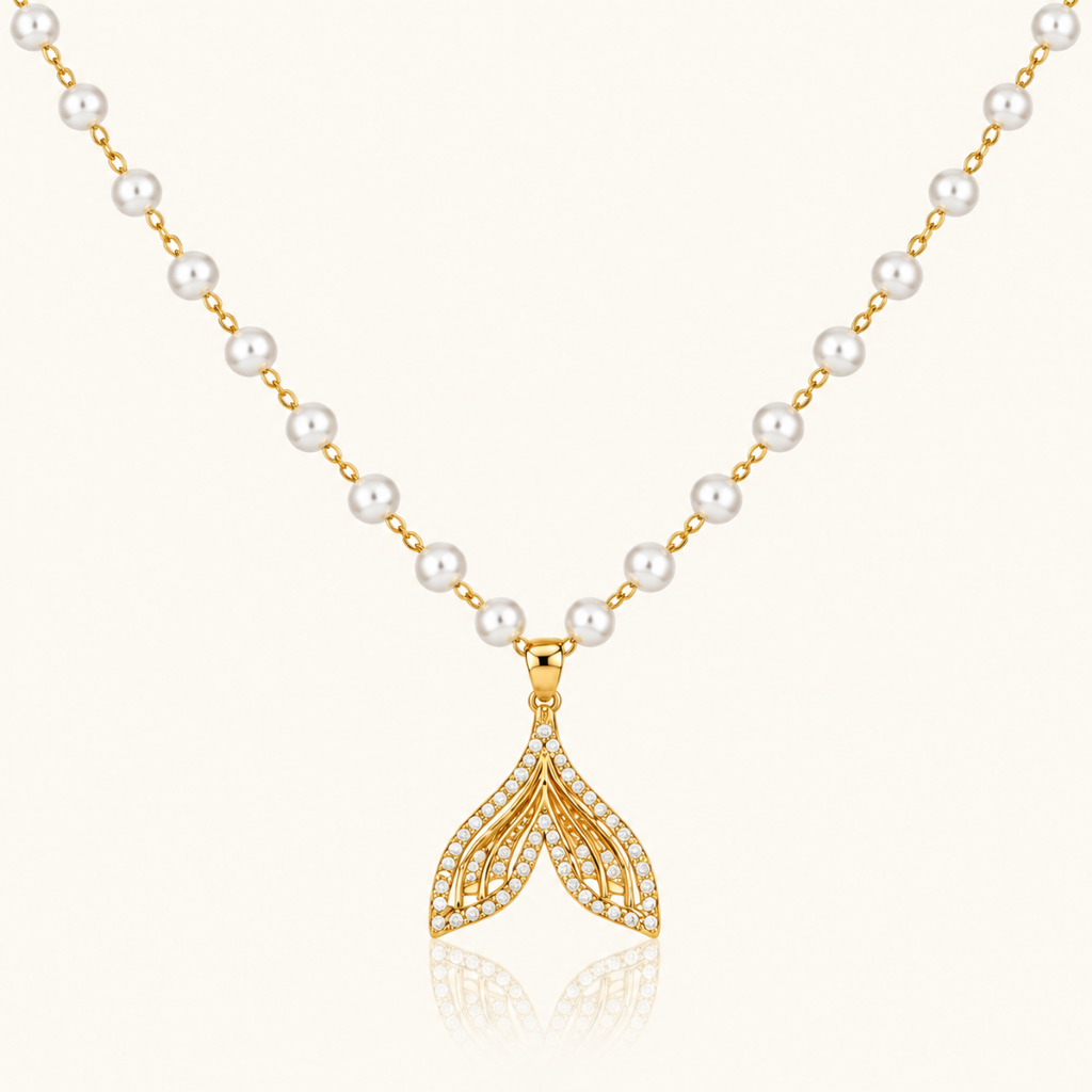 Pearl Angel Wing Necklace
