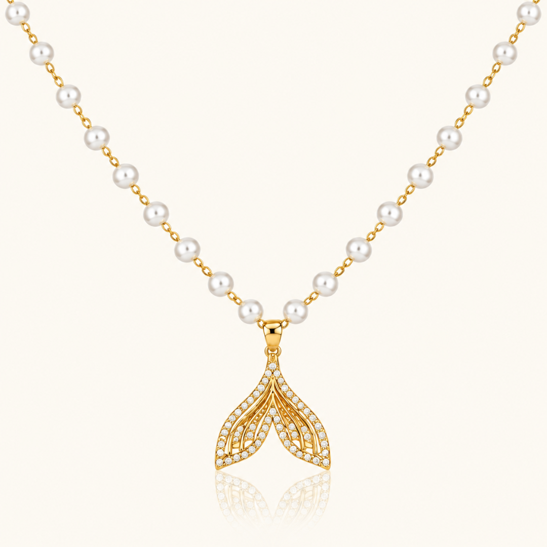 Pearl Angel Wing Necklace