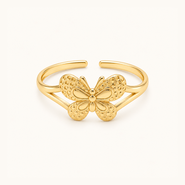 Butterfly Bloom Kada - 18k Gold (Demi Fine)