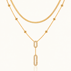 Oval Drop Necklace - 18K Gold (Demi Fine)