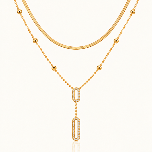 Oval Drop Necklace - 18K Gold (Demi Fine)