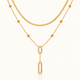 Oval Drop Necklace - 18K Gold (Demi Fine)