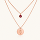 Birth Flower & Birth Stone Necklace