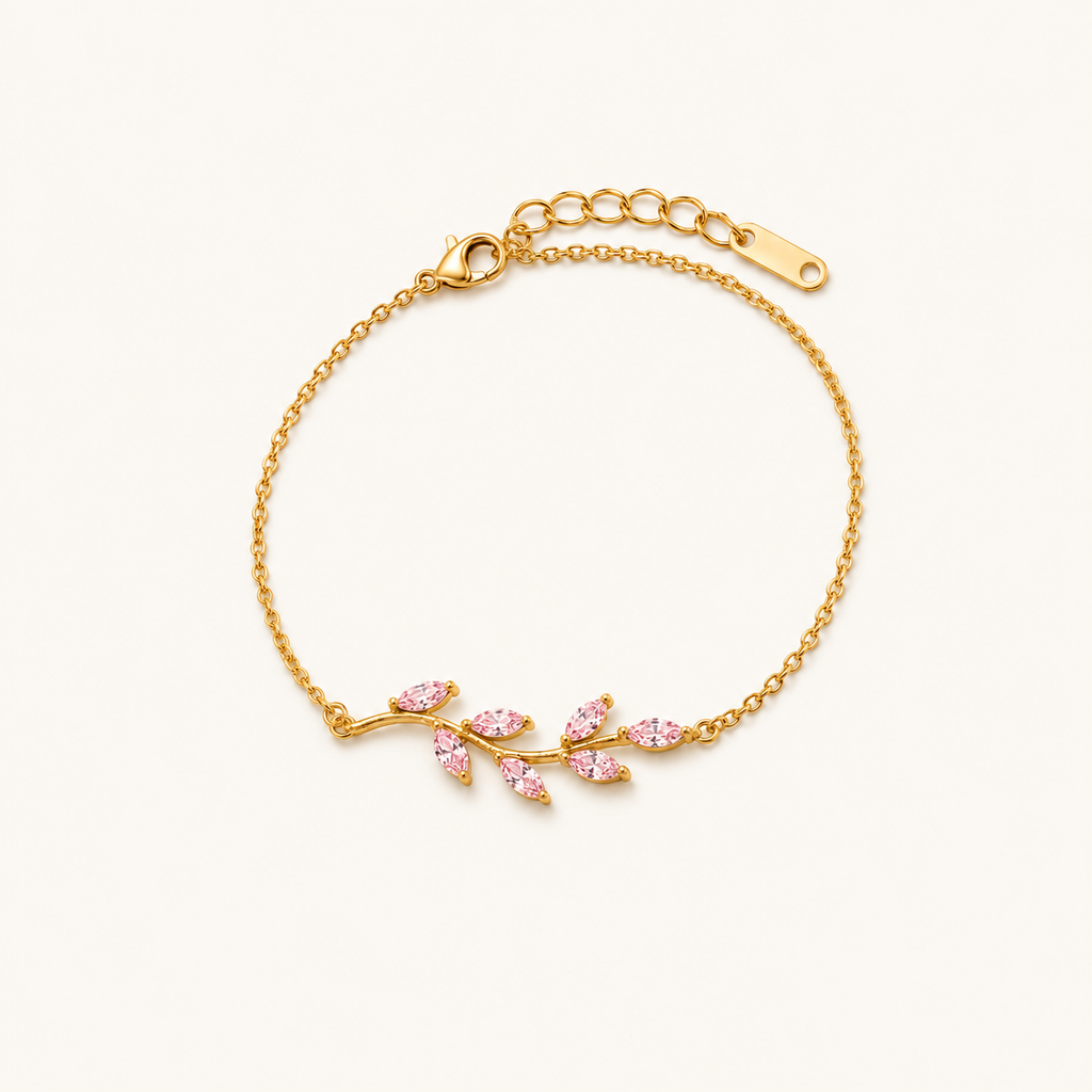 Pink vale bracelet - 18k Gold (Demi Fine)