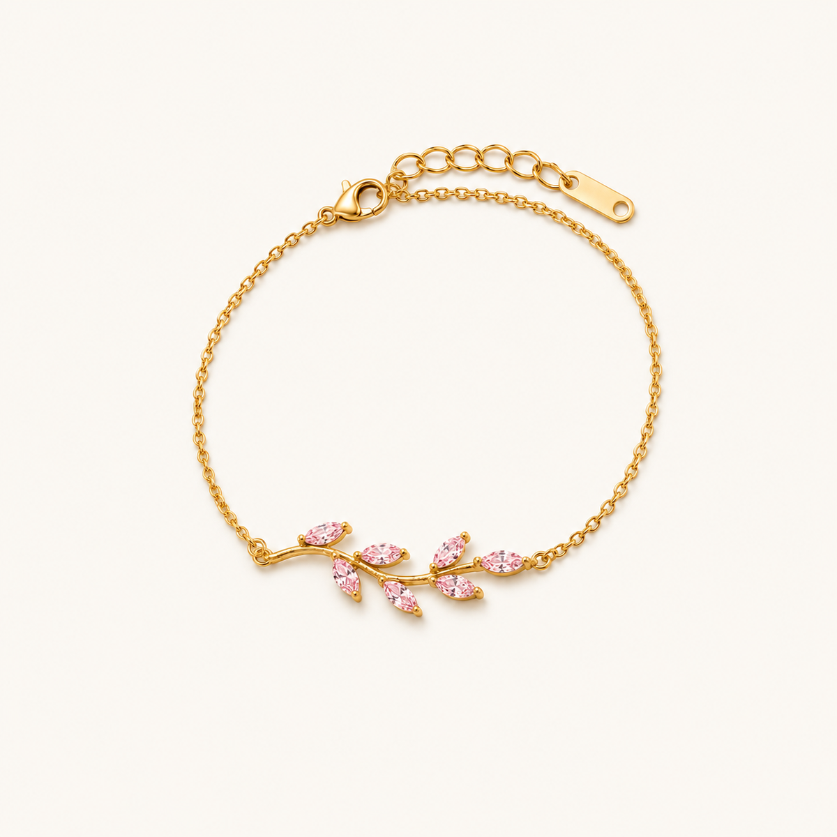 Pink vale bracelet - 18k Gold (Demi Fine)