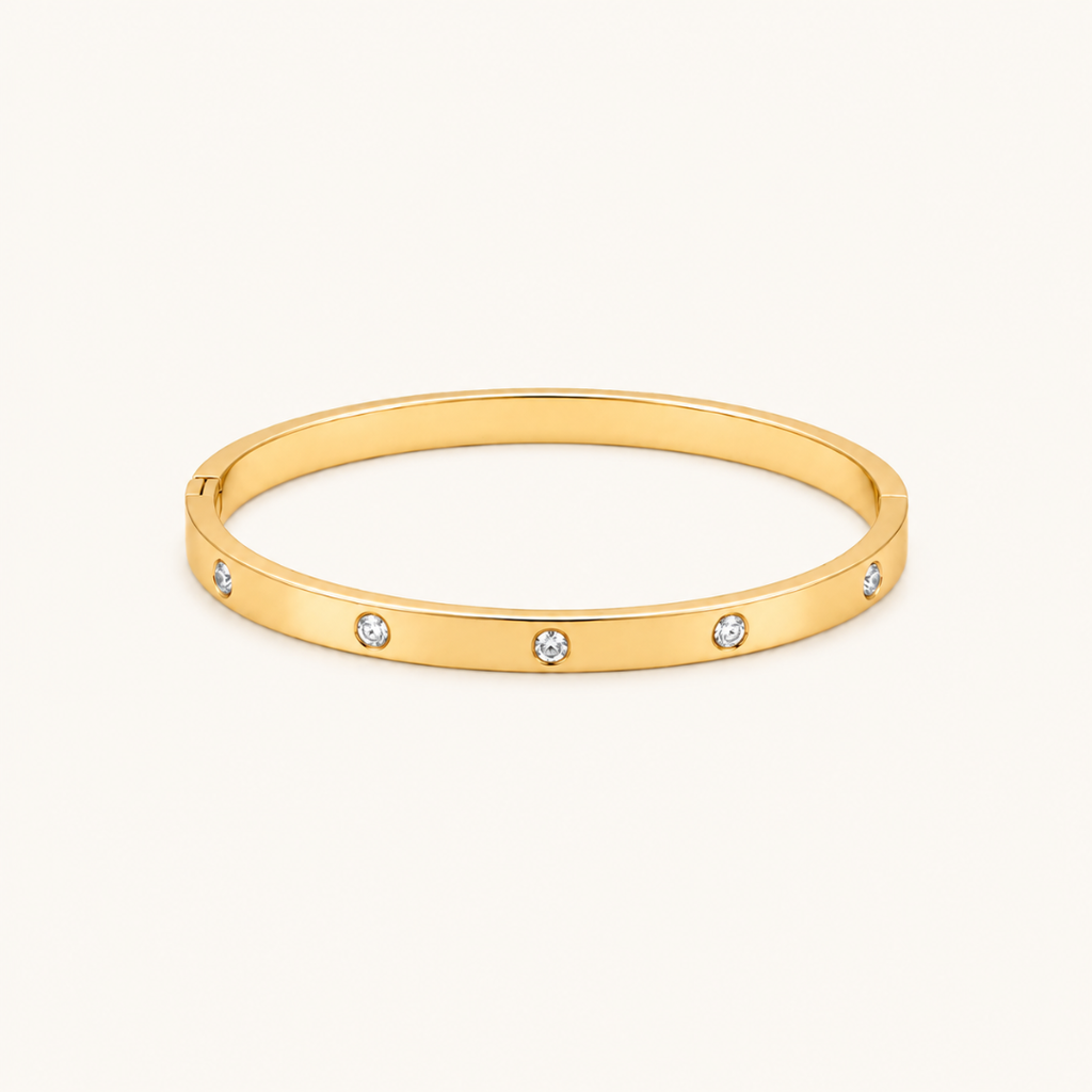 Diamond Dot kada - 18k Gold (Demi Fine)
