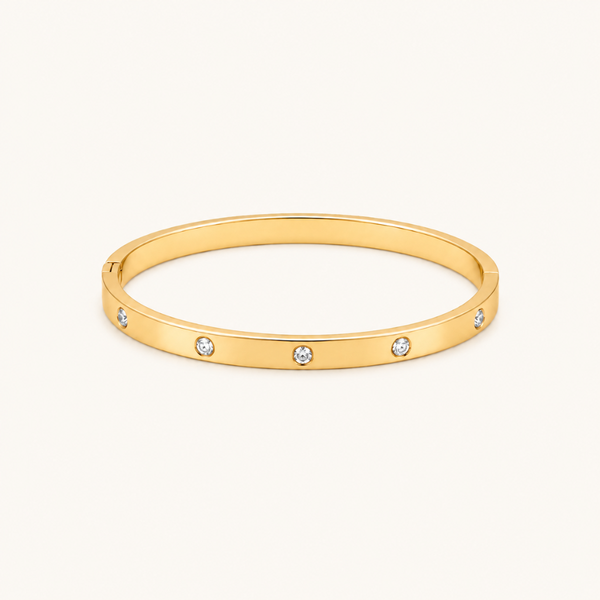 Diamond Dot kada - 18k Gold (Demi Fine)