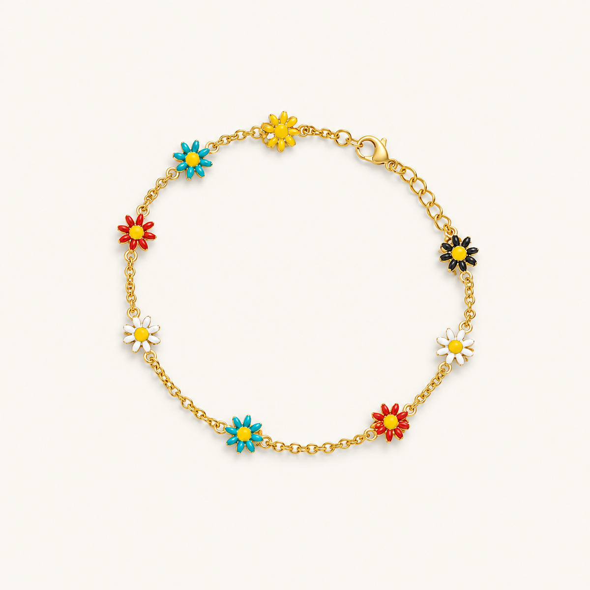 Color Bloom Bracelet - 18k Gold (Demi Fine)