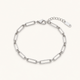 Paper Link bracelet - Rhodium Plated