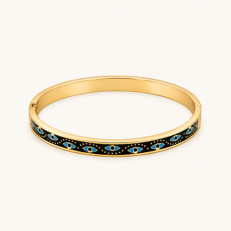 Blue Nazar Kada - 18k Gold (Demi Fine)