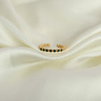 Green Stone Band - 18k Gold (Demi Fine)