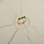 Emerald Drift Ring - 18k Gold (Demi Fine)