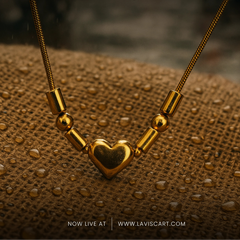 Couple Heart Morse Code Necklace