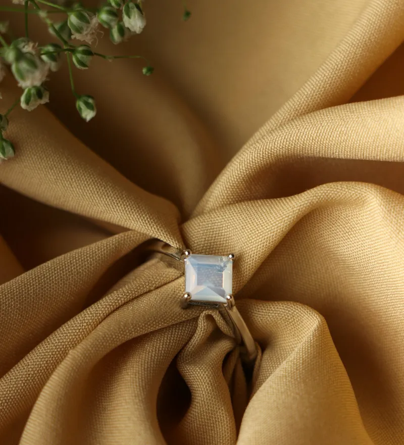 Princess Cut Quartz Ring