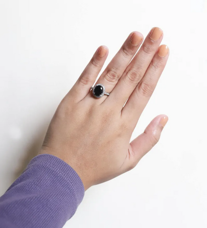 Charcoal Piece ring