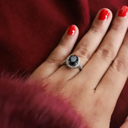 Charcoal Piece Ring