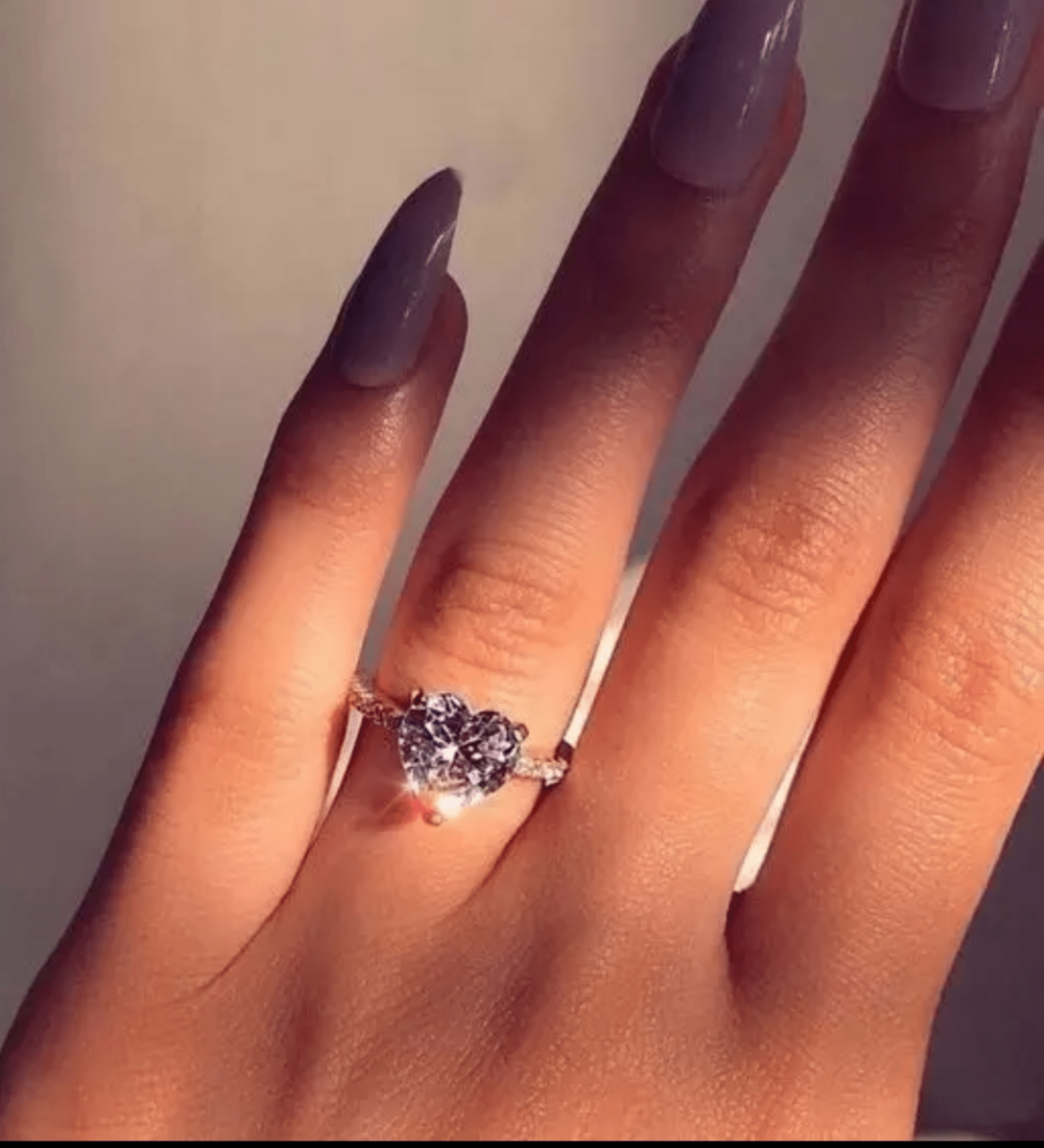 Heart-Shaped Zircon Ring