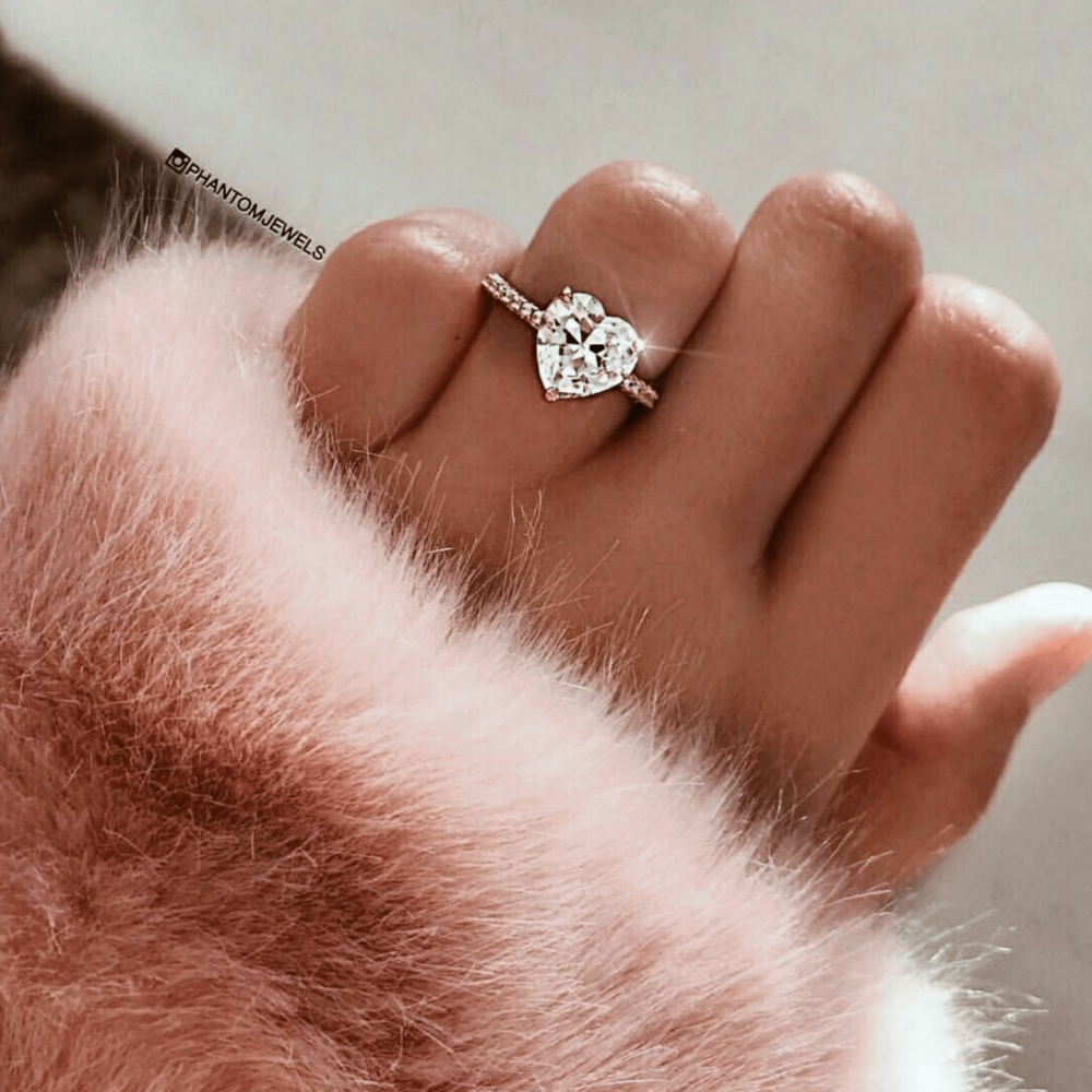 Heart-Shaped Zircon Ring