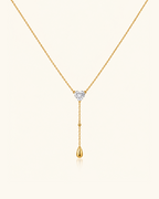 Crown Crystal Necklace - 18k Gold ( Demi Fine )