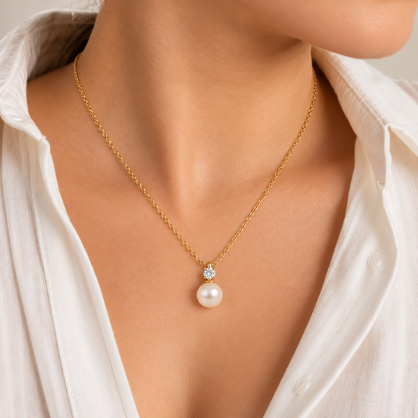 Pearl Grace Necklace - 18K Gold (Demi Fine)