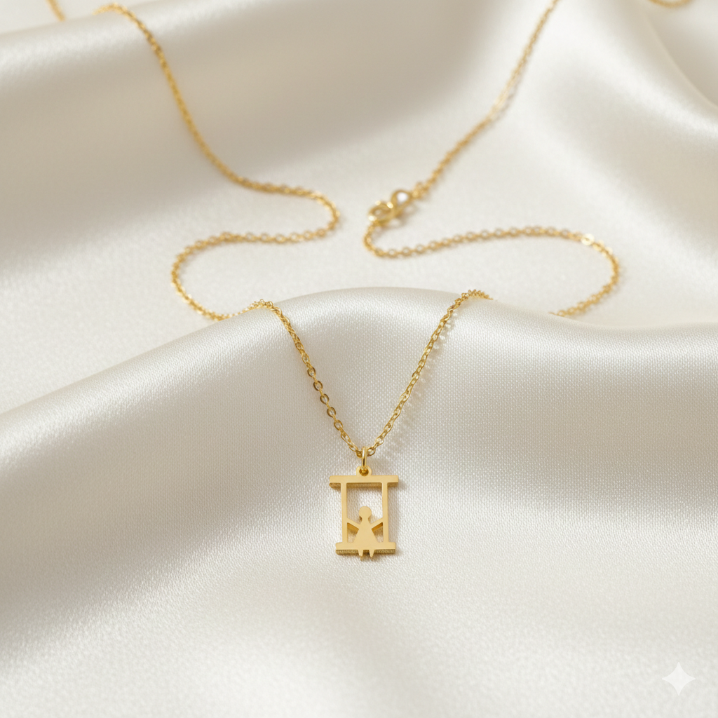 Swinging Girl Pendant Necklace