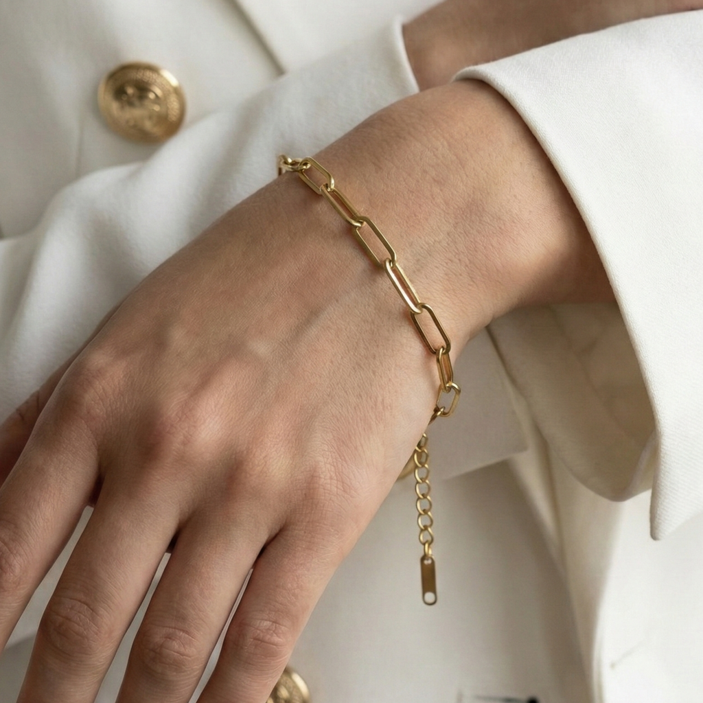 Gold Link Chain Bracelet