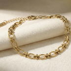 Beaded Link bracelet - 18k Gold (Demi Fine)