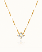 Clover Crystal Necklace - 18k Gold ( Demi Fine )