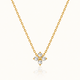 Clover Crystal Necklace - 18k Gold ( Demi Fine )