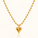 Gold Heartbeat Pendant Necklace