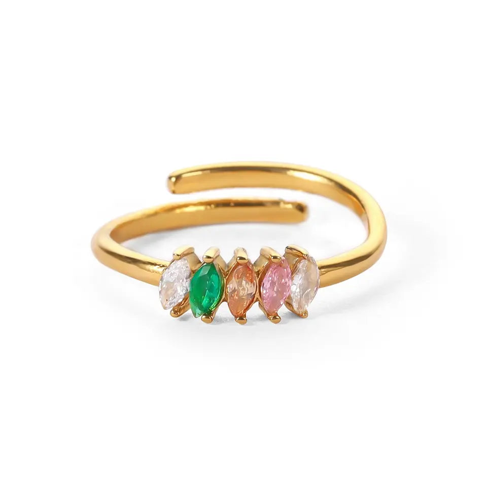 Pastel Marquise Multicolor Ring